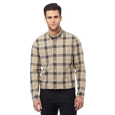 Hammond & Co. by Patrick Grant Big and tall tan checked tailored fit shirt